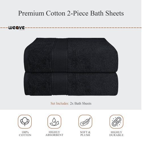 OLIVIA ROCCO Rhodes Towel Black 100% Cotton Hotel Quality Super Absorbent Hand Towels