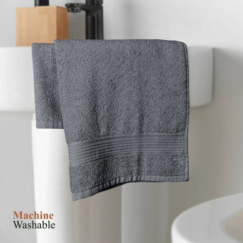 OLIVIA ROCCO Rhodes Towel Grey 100% Cotton Hotel Quality Soft Super Absorbent Hand Bath