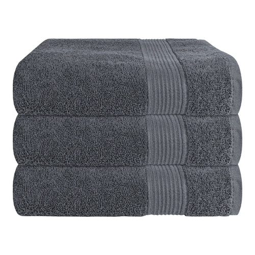 OLIVIA ROCCO Rhodes Towel Grey 100% Cotton Hotel Quality Soft Super Absorbent Hand Bath