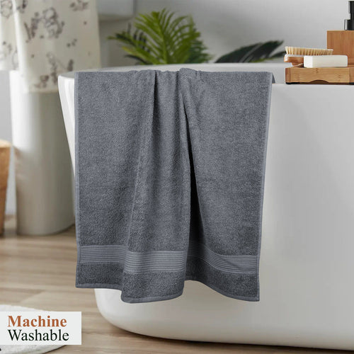 OLIVIA ROCCO Rhodes Towel Grey 100% Cotton Hotel Quality Soft Super Absorbent Hand Bath