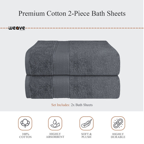 OLIVIA ROCCO Rhodes Towel Grey 100% Cotton Hotel Quality Soft Super Absorbent Hand Bath