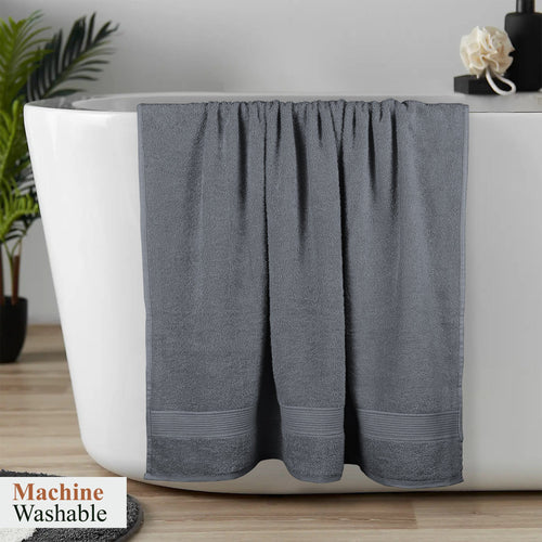 OLIVIA ROCCO Rhodes Towel Grey 100% Cotton Hotel Quality Soft Super Absorbent Hand Bath