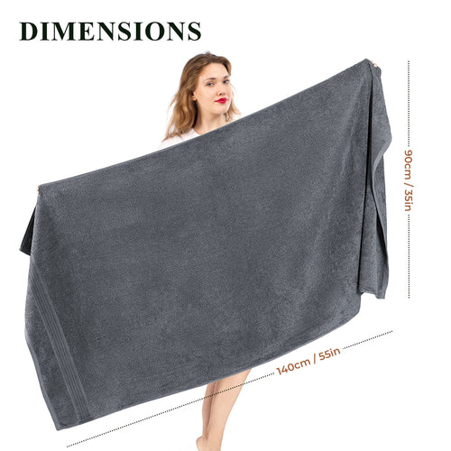 OLIVIA ROCCO Rhodes Towel Grey 100% Cotton Hotel Quality Soft Super Absorbent Hand Bath