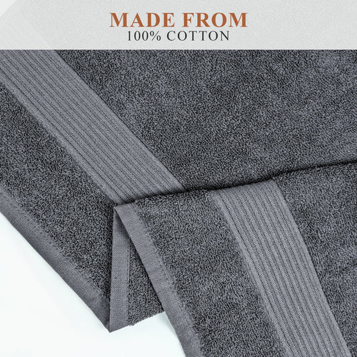 OLIVIA ROCCO Rhodes Towel Grey 100% Cotton Hotel Quality Soft Super Absorbent Hand Bath