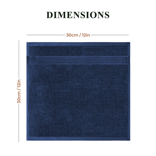 OLIVIA ROCCO Rhodes Towel Royal Blue 100% Cotton Hotel Quality Soft Super Absorbent Hand