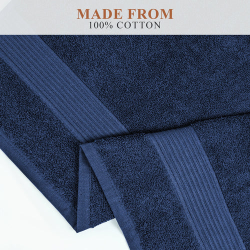OLIVIA ROCCO Rhodes Towel Royal Blue 100% Cotton Hotel Quality Soft Super Absorbent Hand