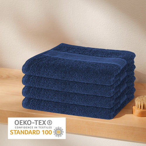 OLIVIA ROCCO Rhodes Towel Royal Blue 100% Cotton Hotel Quality Soft Super Absorbent Hand