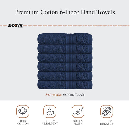 OLIVIA ROCCO Rhodes Towel Royal Blue 100% Cotton Hotel Quality Soft Super Absorbent Hand