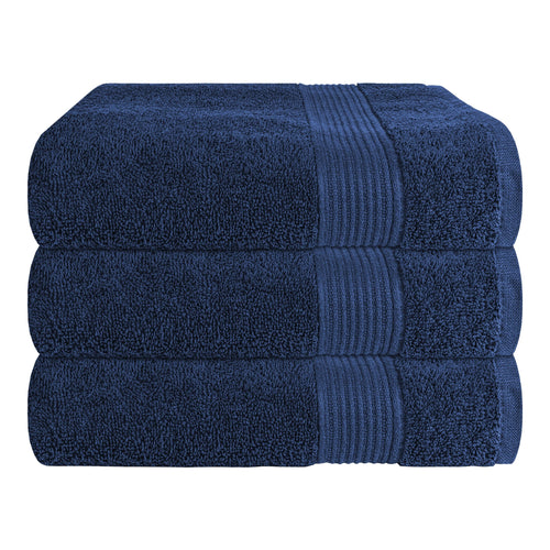 OLIVIA ROCCO Rhodes Towel Royal Blue 100% Cotton Hotel Quality Soft Super Absorbent Hand