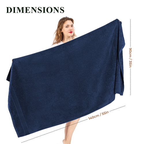 OLIVIA ROCCO Rhodes Towel Royal Blue 100% Cotton Hotel Quality Soft Super Absorbent Hand