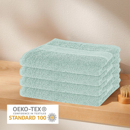 OLIVIA ROCCO Rhodes Towel Seafoam 100% Cotton Hotel Quality Soft Super Absorbent Hand