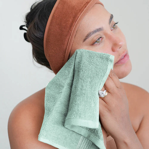 OLIVIA ROCCO Rhodes Towel Seafoam 100% Cotton Hotel Quality Soft Super Absorbent Hand