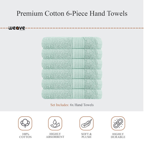 OLIVIA ROCCO Rhodes Towel Seafoam 100% Cotton Hotel Quality Soft Super Absorbent Hand
