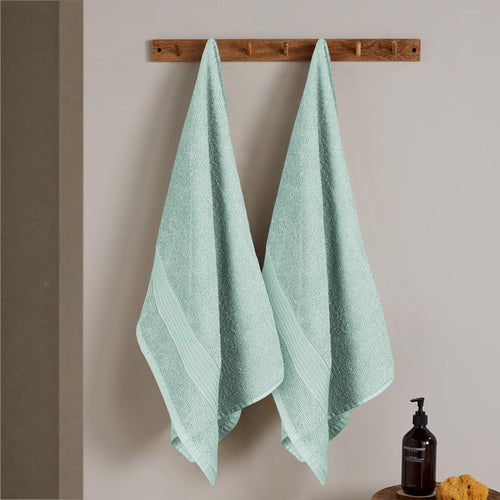 OLIVIA ROCCO Rhodes Towel Seafoam 100% Cotton Hotel Quality Soft Super Absorbent Hand