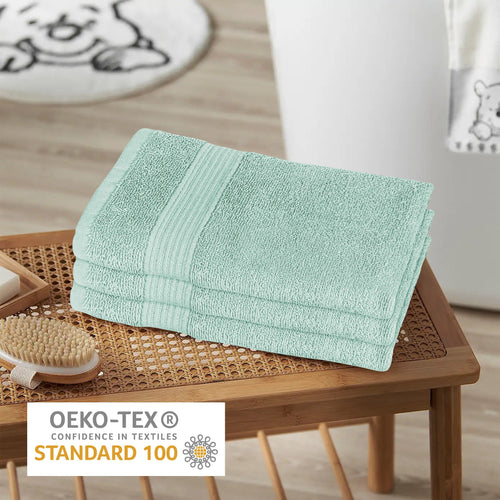 OLIVIA ROCCO Rhodes Towel Seafoam 100% Cotton Hotel Quality Soft Super Absorbent Hand