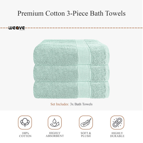 OLIVIA ROCCO Rhodes Towel Seafoam 100% Cotton Hotel Quality Soft Super Absorbent Hand