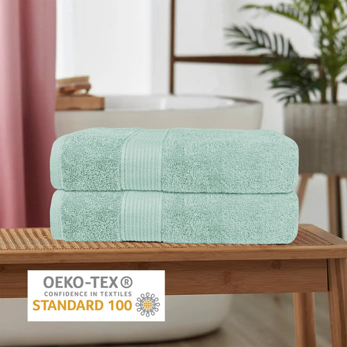OLIVIA ROCCO Rhodes Towel Seafoam 100% Cotton Hotel Quality Soft Super Absorbent Hand