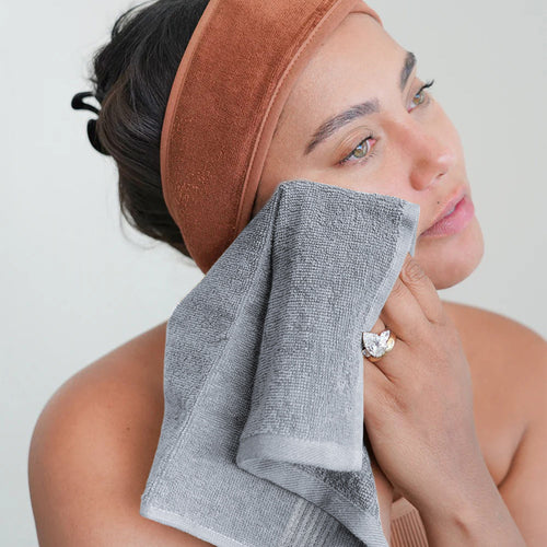 OLIVIA ROCCO Rhodes Towel Silver 100% Cotton Hotel Quality Soft And Ultra Absorbent Hand