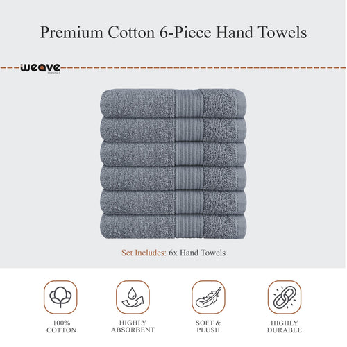 OLIVIA ROCCO Rhodes Towel Silver 100% Cotton Hotel Quality Soft And Ultra Absorbent Hand