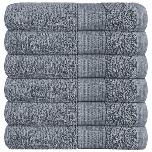 OLIVIA ROCCO Rhodes Towel Silver 100% Cotton Hotel Quality Soft And Ultra Absorbent Hand