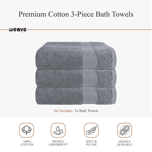 OLIVIA ROCCO Rhodes Towel Silver 100% Cotton Hotel Quality Soft And Ultra Absorbent Hand