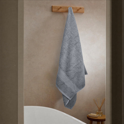 OLIVIA ROCCO Rhodes Towel Silver 100% Cotton Hotel Quality Soft And Ultra Absorbent Hand