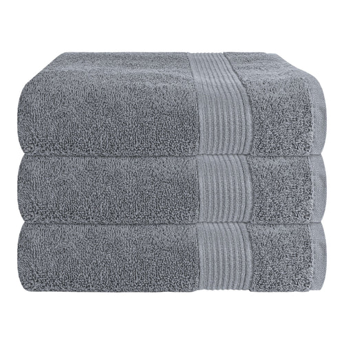 OLIVIA ROCCO Rhodes Towel Silver 100% Cotton Hotel Quality Soft And Ultra Absorbent Hand