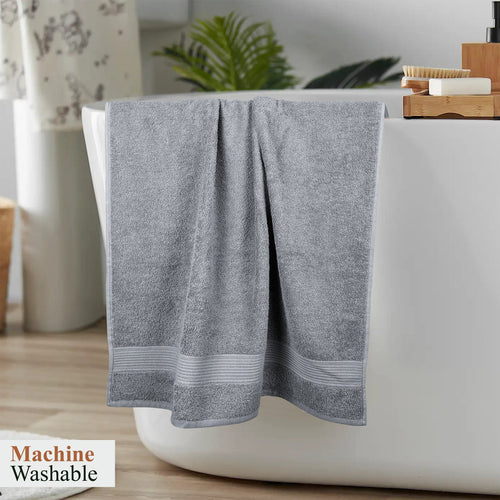 OLIVIA ROCCO Rhodes Towel Silver 100% Cotton Hotel Quality Soft And Ultra Absorbent Hand