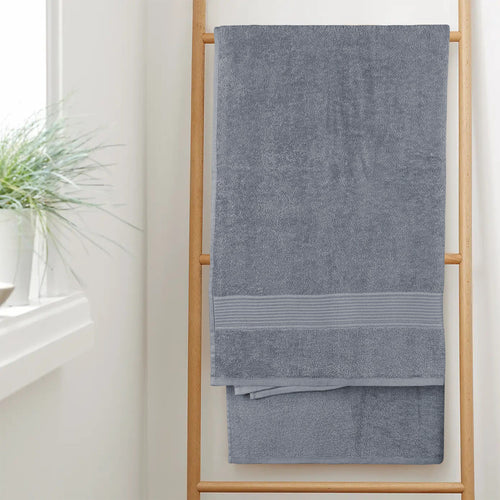 OLIVIA ROCCO Rhodes Towel Silver 100% Cotton Hotel Quality Soft And Ultra Absorbent Hand