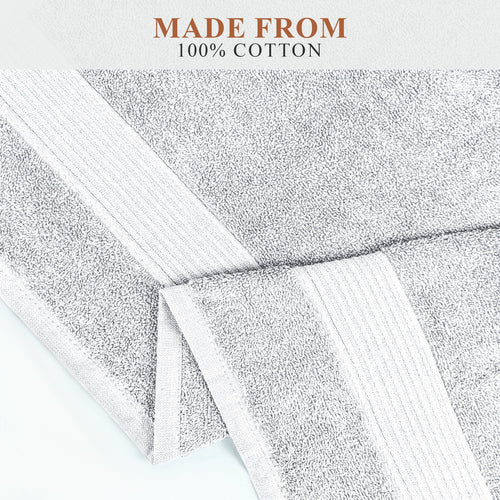 OLIVIA ROCCO Rhodes Towel White 100% Cotton Hotel Quality Soft Super Absorbent Hand Bath