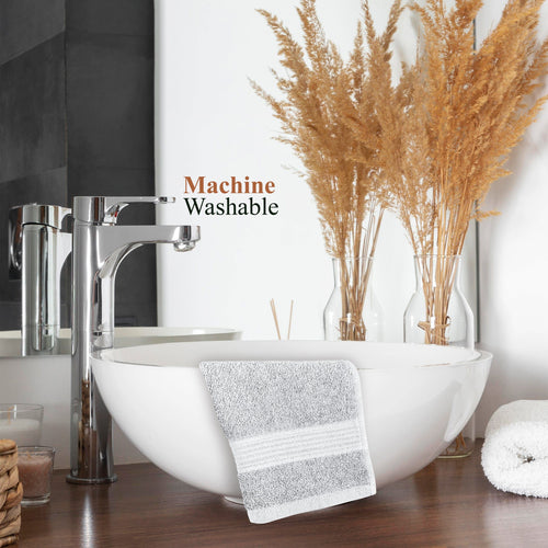 OLIVIA ROCCO Rhodes Towel White 100% Cotton Hotel Quality Soft Super Absorbent Hand Bath