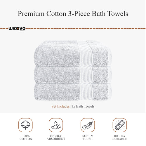 OLIVIA ROCCO Rhodes Towel White 100% Cotton Hotel Quality Soft Super Absorbent Hand Bath