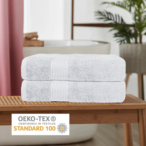 OLIVIA ROCCO Rhodes Towel White 100% Cotton Hotel Quality Soft Super Absorbent Hand Bath