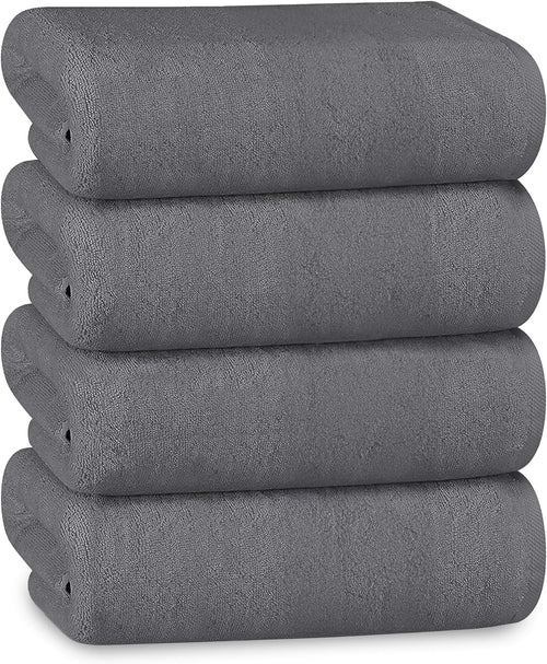 OLIVIA ROCCO Bath Sheets 500GSM Ultra Soft Super Absorbent Quick Dry Cotton White Grey Hotel-Quality Deep Fitted Easy-Care