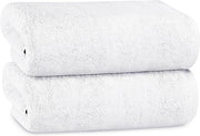 OLIVIA ROCCO Bath Sheets 500GSM Ultra Soft Super Absorbent Quick Dry Cotton White Grey Hotel-Quality Deep Fitted Easy-Care