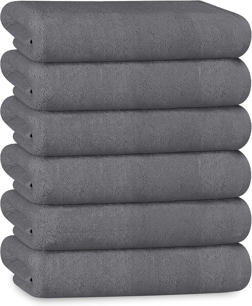OLIVIA ROCCO Bath Sheets 500GSM Ultra Soft Super Absorbent Quick Dry Cotton White Grey Hotel-Quality Deep Fitted Easy-Care