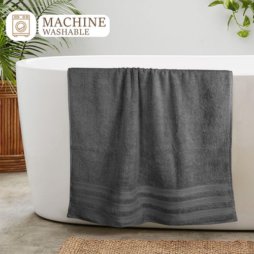 OLIVIA ROCCO Ritz Viscose Stripe Towels Super Soft Cotton Highly Absorbent Jumbo Bath