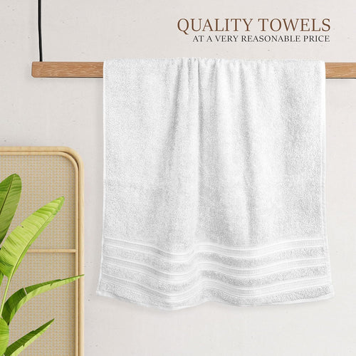 OLIVIA ROCCO Ritz Viscose Stripe Towels Super Soft Cotton Highly Absorbent Jumbo Bath