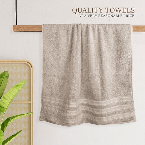 OLIVIA ROCCO Ritz Viscose Stripe Towels Super Soft Cotton Highly Absorbent Jumbo Bath