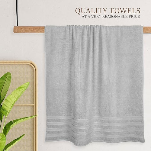 OLIVIA ROCCO Ritz Viscose Stripe Towels Super Soft Cotton Highly Absorbent Jumbo Bath