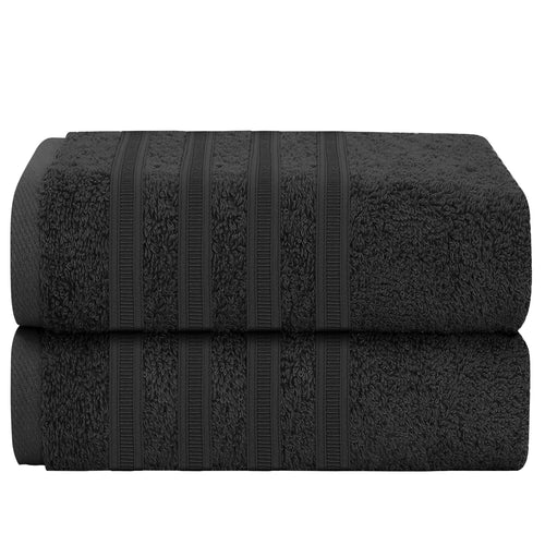 OLIVIA ROCCO Ritz Viscose Stripe Towels Super Soft Cotton Highly Absorbent Jumbo Bath