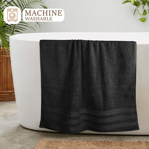 OLIVIA ROCCO Ritz Viscose Stripe Towels Super Soft Cotton Highly Absorbent Jumbo Bath