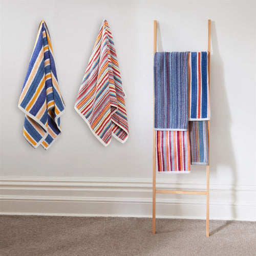 OLIVIA ROCCO Towels Set Of 6 100% Recycled Cotton Quick Dry Absorbent Striped Assorted
