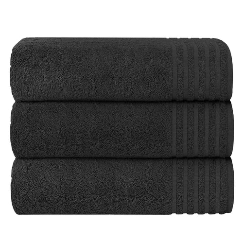 OLIVIA ROCCO Monaco 3 Pack Extra Large Bath Sheets 500GSM 100% Cotton Highly Absorbent