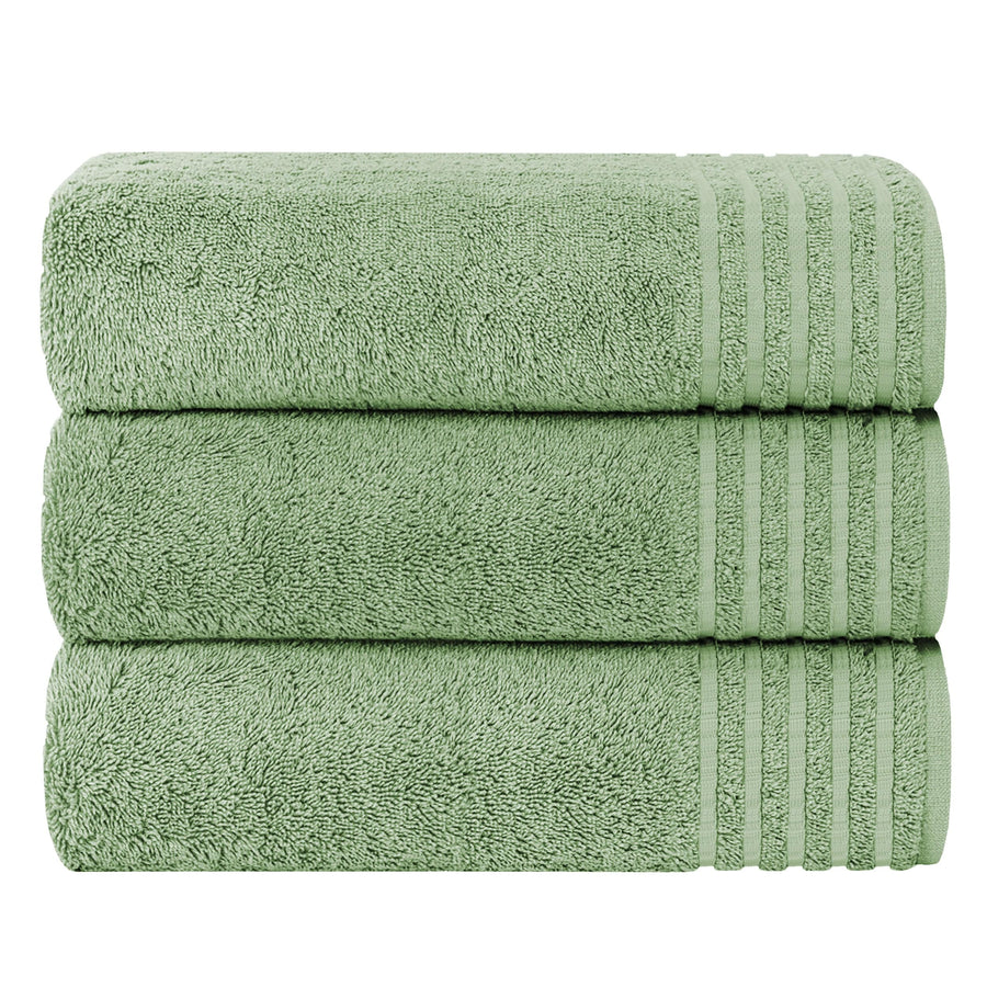 OLIVIA ROCCO Monaco 3 Pack Extra Large Bath Sheets 500GSM 100% Cotton Highly Absorbent