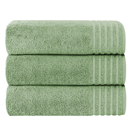 OLIVIA ROCCO Monaco 3 Pack Extra Large Bath Sheets 500GSM 100% Cotton Highly Absorbent