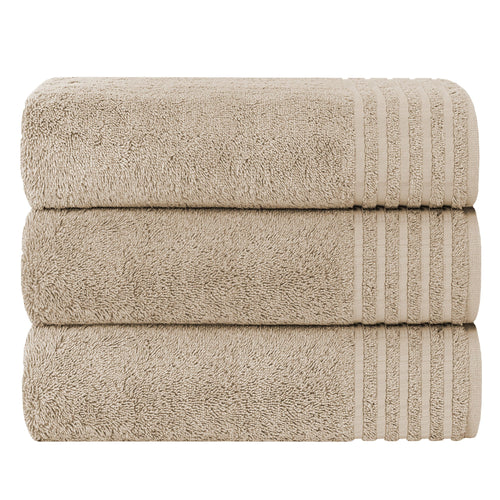 OLIVIA ROCCO Monaco 3 Pack Extra Large Bath Sheets 500GSM 100% Cotton Highly Absorbent