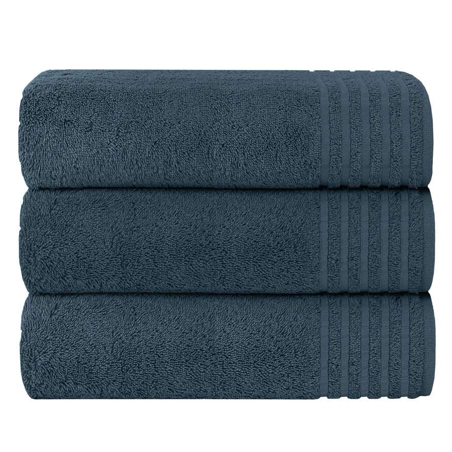 OLIVIA ROCCO Monaco 3 Pack Extra Large Bath Sheets 500GSM 100% Cotton Highly Absorbent