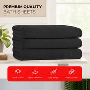 OLIVIA ROCCO Monaco 3 Pack Extra Large Bath Sheets 500GSM 100% Cotton Highly Absorbent