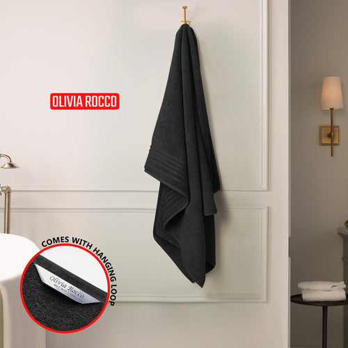 OLIVIA ROCCO Monaco 3 Pack Extra Large Bath Sheets 500GSM 100% Cotton Highly Absorbent